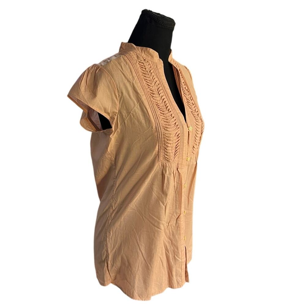 NWT Banana Republic Blush Pintuck Blouse Soft Feminine Top Medium - Picture 4 of 8